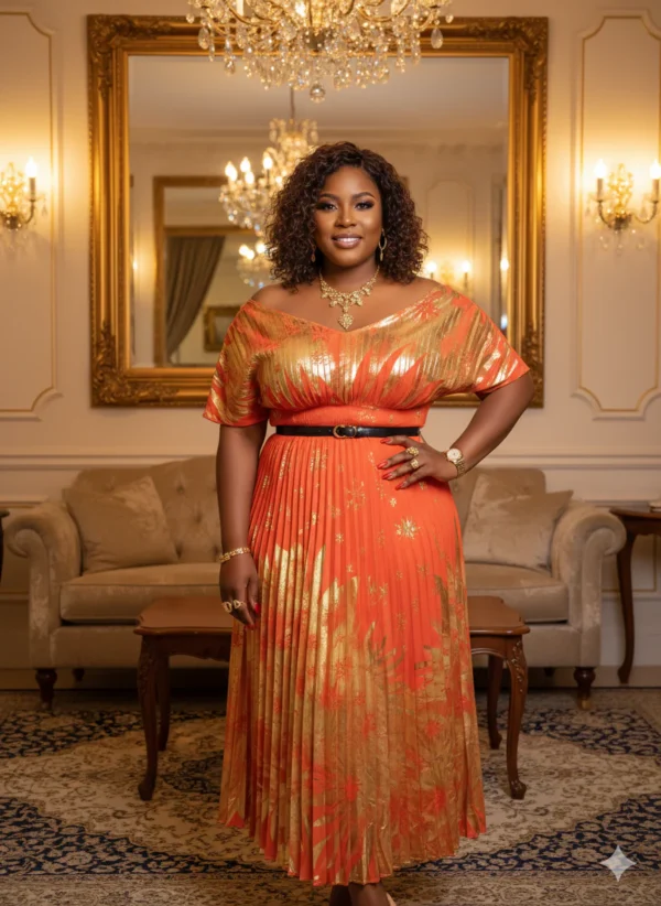 Elegant Starry Evening Gown | ORANGE