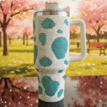 Luxury Diamond Tumbler with Floral Design