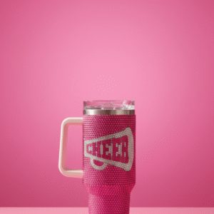 Luxury Rhinestone Tumbler Cheer Design