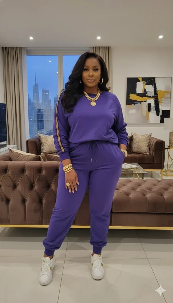 Up and Down Purple Joggers