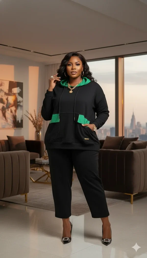 Trendy Two-Piece Set with Cardigan & Jump Pants