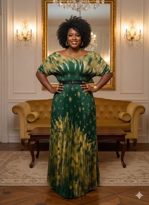 Elegant Starry Evening Gown | GREEN