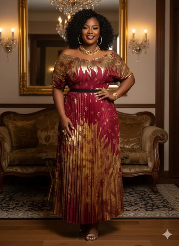 Elegant Starry Evening Gown | RED