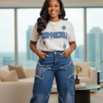 Trendy Patchwork Denim Jeans