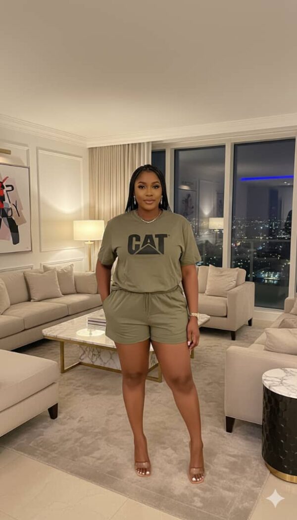 CAT Branded Two-Piece Short Set